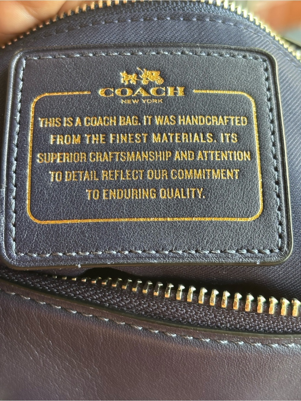 Coach Ace Satchel in Navy/Silver - Picture 14 of 16